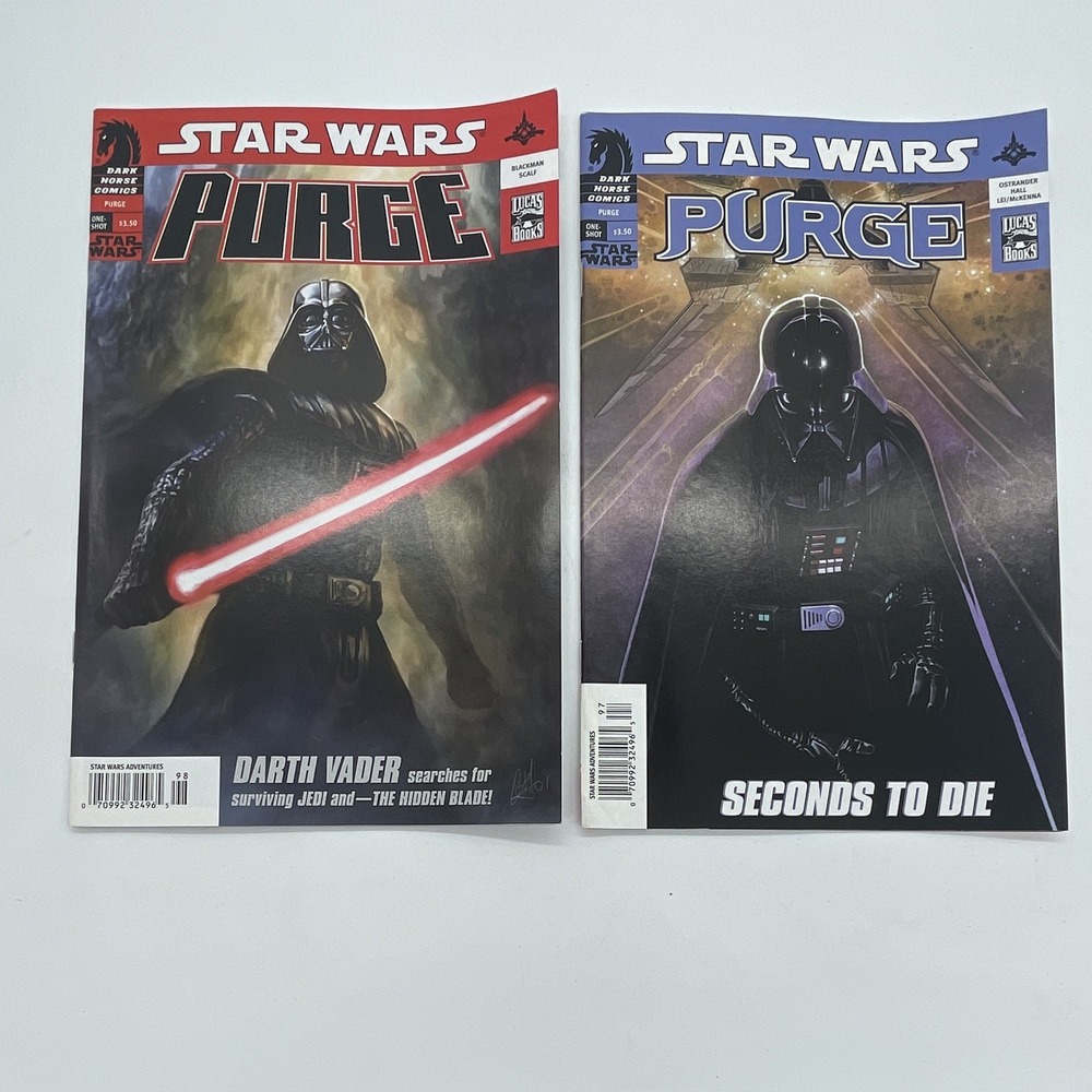 Star Wars Purge + Seconds to Die NEWSSTAND Darth Vader Dark Horse Comic Lot